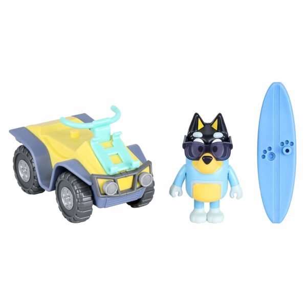 Bluey S9 Figure & Vehicle Pack Beach Quad with Bandit - Image 2